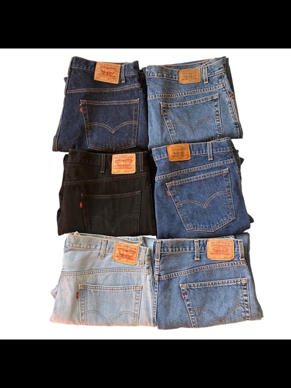 Levi Jean Bundle Lot of 6 Relaxed Regular Straight Dark Med Light Mixed Y2K 90s